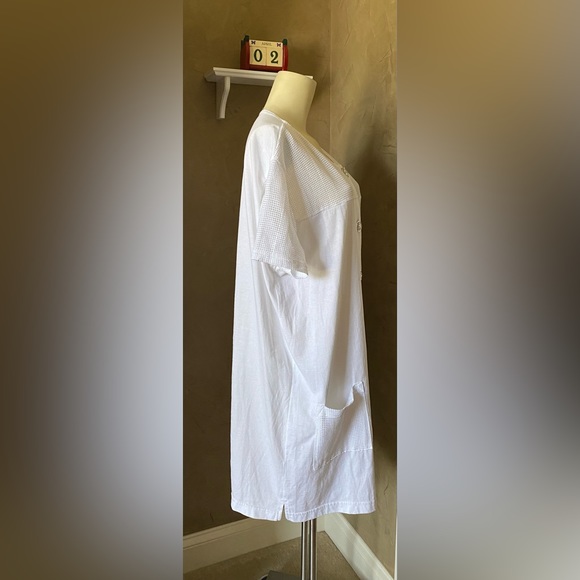 Jordan Taylor White cover up button front house dress women’s size 1X Vintage - Picture 5 of 12